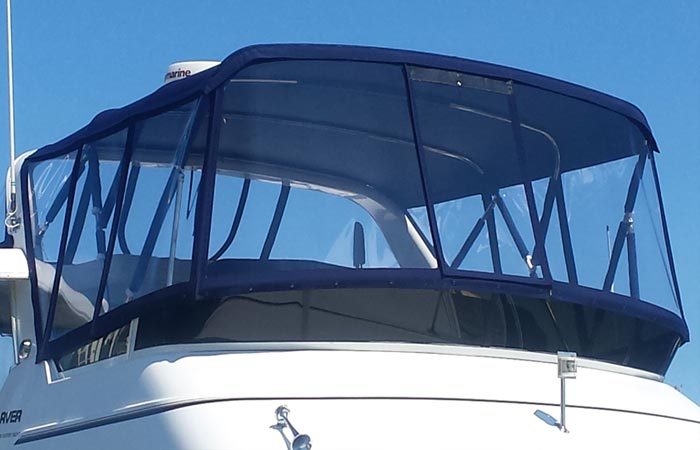 Full Flybridge Enclosure with Sun Screen