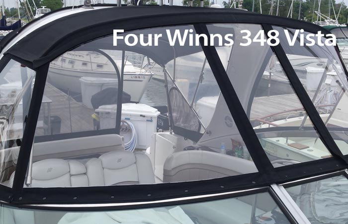 Four Winns 348 Vista Boat Canvas Enclosure Front View