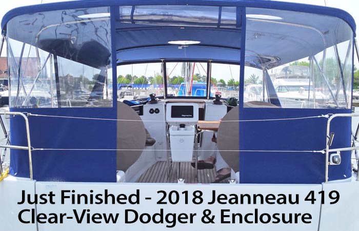 Jeanneau 419 Dodger & Clear-View Enclosure